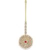 Antique Gold Tone Pearls Traditional Maangtikka for Women 5 Gold Tone Pearls Traditional Maangtikka