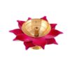 Handicraft Brass Lotus Diya for Puja Kamal Patti Flower Shaped Brass Diyas Oil Lamp for Pooja Room (Pack of 6) 7 Single Lotus Diya