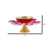 Handicraft Brass Lotus Diya for Puja Kamal Patti Flower Shaped Brass Diyas Oil Lamp for Pooja Room (Pack of 6) 4 Lotus Diya Dimensions