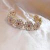 Gold Plated Red Color Copper Hair band Shish Phool for Girls/Women 4 Gold Plated Red Color Cupper Hair band