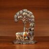 Krishna Idol with Cow and Calf Under Tree Statue - Showpiece for Home Decoration and Gifts (Brass, Gold, Standard, 1 Piece) 3 51gZUT7OWL