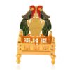 Gold Plated Metal God Singhasan for Pooja Mandir, Multicolor (11Cm x 16Cm) 6 Metal God Singhasan