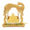 Gifts Metal Laddu Gopal Jhula Palna for Laddu Gopal Ji, Nand Gopal Swing Palna with Peacock Design, Ganesh Jhula Decorative Showpiece (for 0 to 3 Number) 6 61DHBsOEikL