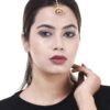 Green & Red Pearl Stone Borla/ Maang Tikka/Rakhdi for Women 4 women wiith maang tikka