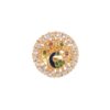 Gold Plated American Diamond A. D. Peacock Design Red Adjustable Ring for Women/Girls 4 Adjustable Ring for Women