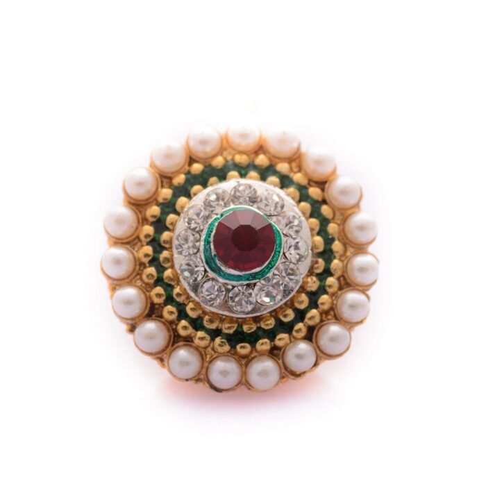 Green and Red Pearl Stone Borla