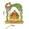 Gifts Metal Laddu Gopal Jhula Palna for Laddu Gopal Ji, Nand Gopal Swing Palna with Peacock Design, Ganesh Jhula Decorative Showpiece (for 0 to 3 Number) 3 61RsQCuYfnL