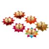 Handicraft Brass Lotus Diya for Puja Kamal Patti Flower Shaped Brass Diyas Oil Lamp for Pooja Room (Pack of 6) 6 Lotus Diya pack