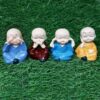 Laughing Buddha Statue for Home Decor, Office Desk, Good Luck, Showpiece for Living Room and Bedroom (Set of 4 Pcs) (Resin, Multi-color) 3 71fs1qvqF8L