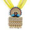 Appealing Brass Kundan Green Minakari Long Necklace Set for Women & Girls 3 Brass Kundan Green Minaakari Long Necklace