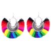 Dazzling white Gold-Plated White Metal Drop Earrings for Women/Girls 4 Metal Drop Earrings