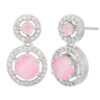 Silver Plated Hanging Earrings - American Diamond (A.D) Design (In A Range of Colors) 19 BHA 3595 1