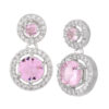 Silver Plated Hanging Earrings - American Diamond (A.D) Design (In A Range of Colors) 7 BHA 3621 1