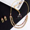 Multicolor Polki Kundan Double-Layered Necklace Set