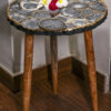 Faux Agate Resin Wooden Table 3 V9D 8891