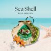 Ocean's Embrace: Handcrafted Resin Sea Shell Ring Holder for Natural Engagement Bliss 8 Sea Shell Ring Holder