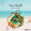 Ocean's Embrace: Handcrafted Resin Sea Shell Ring Holder for Natural Engagement Bliss 7 SG RSA RINGHLD 01 3