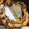 Radiant Reflections: The Golden Geode Crystal Mirror for Home Decor 5 Aaina - the mirror