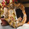 Radiant Reflections: The Golden Geode Crystal Mirror for Home Decor 6 SG RSA MRR 01 5