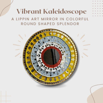Vibrant Kaleidoscope: A Lippin Art Mirror in Colorful Round Shaped Splendor