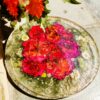 Floral Splendor Resin Serving Tray/Platter : Preserve Nature's Beauty in Transparency! 5 SG RSA PLT 02 2