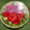 Floral Splendor Resin Serving Tray/Platter : Preserve Nature's Beauty in Transparency! 4 SG RSA PLT 02 6