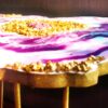 Purple Golden Beauty: Wooden Geode Resin Coffee Table for Home Decor 7 SG RSA TBL 031