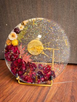 Timeless Blooms: Real Flower Preservation in Clock Resin Home Decor