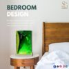 Handcrafted Wooden Resin Lamp - Underwater Life with Scuba Diver and Sea Creature 4 6